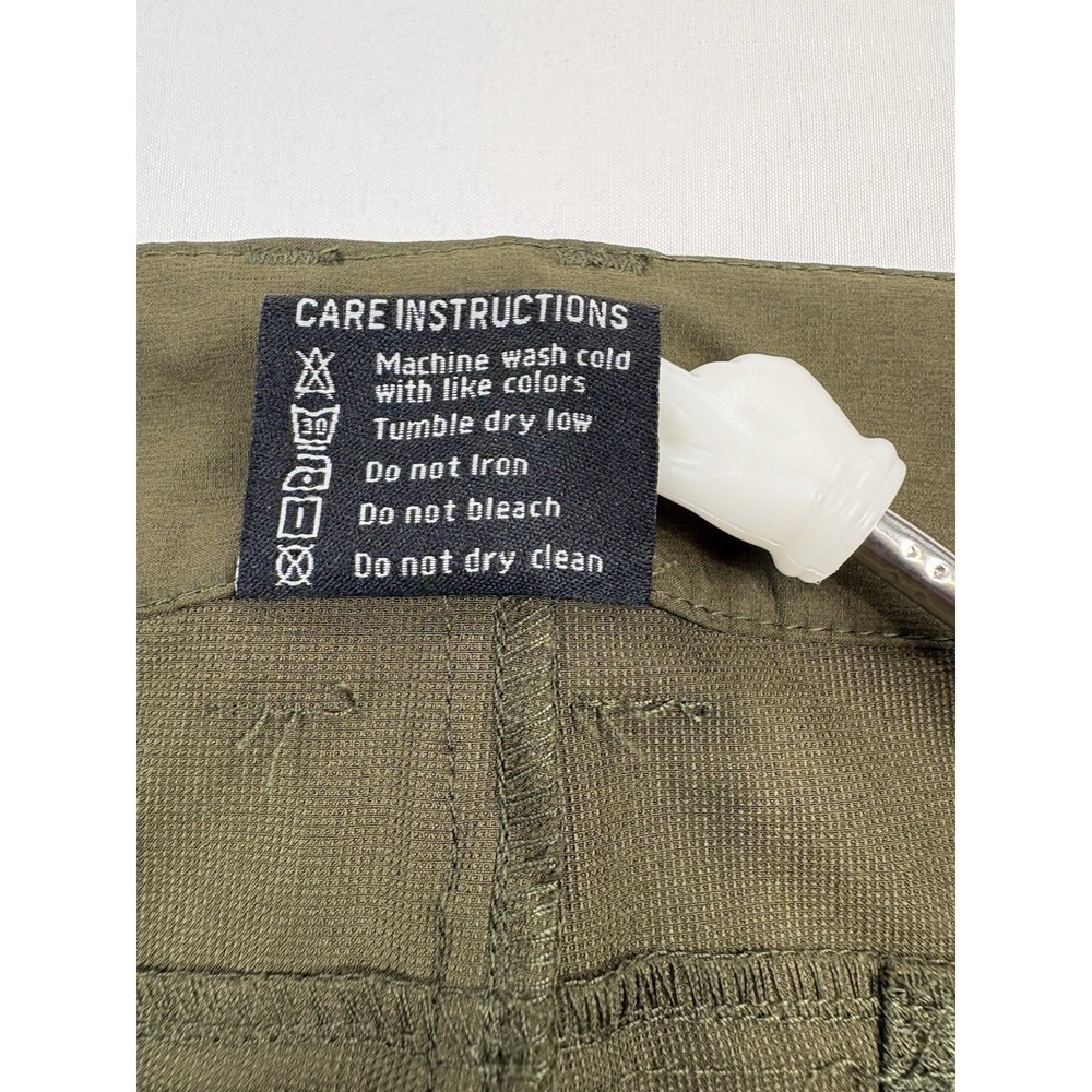 Postropaky Pants Mens 36 Green Cargo Elastic Waist Lightweight Nylon - Picture 16 of 16